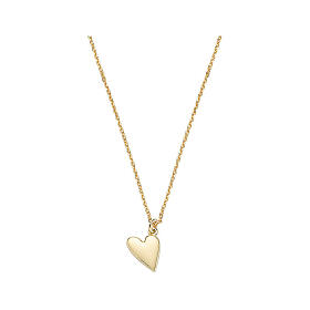 925 silver gold heart necklace AMEN
