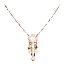 Love catcher necklace AMEN beads 925 rose silver