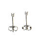 AMEN earrings with white zircon of 0.08 in diameter, rhodium-plated 925 silver s3