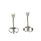 AMEN white zircon earrings rhodium plated 925 silver d.2.0 mm s3