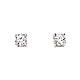 AMEN earrings with white zircon of 0.2 in diameter, rhodium-plated 925 silver s1