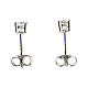 AMEN earrings with white zircon of 0.2 in diameter, rhodium-plated 925 silver s3