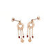 AMEN crystal heart chain earrings silver 925 rosé s3