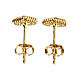 Orecchini cuore effetto corda AMEN argento 925 dorato s3