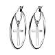 Cross circle earrings rhodium-plated silver AMEN s1
