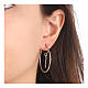 Cross circle earrings rhodium-plated silver AMEN s2