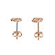 Orecchini cuore effetto corda AMEN argento 925 rosé s3