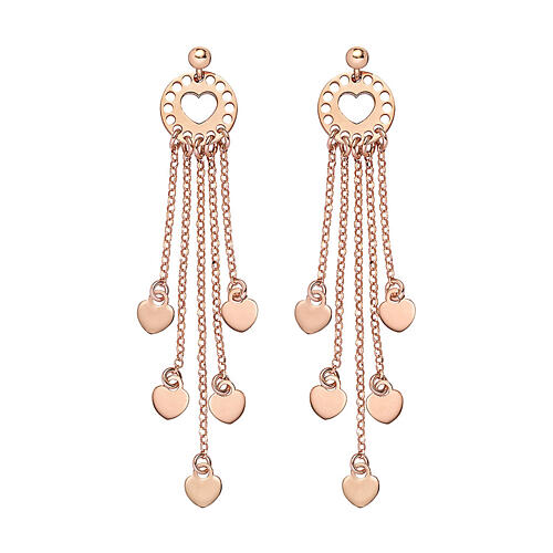AMEN chandelier earrings Lovecatcher, rosé 925 silver 1