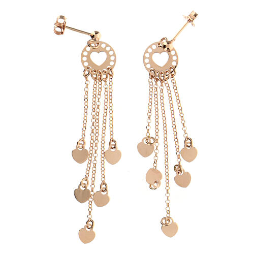 AMEN chandelier earrings Lovecatcher, rosé 925 silver 3