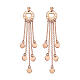 AMEN chandelier earrings Lovecatcher, rosé 925 silver s1