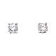 AMEN earrings with white zircon of 0.4 in diameter, rhodium-plated 925 silver s1