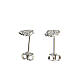 Orecchini cuore effetto corda AMEN argento 925 rodiato s3
