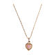 AMEN necklace with pink Heart of the Ocean, gold plated 925 silver s2