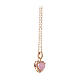 AMEN necklace with pink Heart of the Ocean, gold plated 925 silver s3