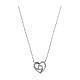 AMEN necklace with braided heart, 925 silver and white rhinestones s2