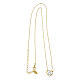 AMEN necklace with braided heart, gold plated 925 silver and white rhinestones s3
