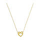 AMEN necklace with braided heart, gold plated 925 silver s2