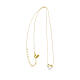 AMEN necklace with braided heart, gold plated 925 silver s3