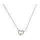 AMEN necklace with stylised heart and stars, 925 silver and white rhinestones s1