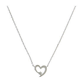 925 silver heart star necklace AMEN
