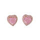 Orecchini cuore rosa AMEN dorato argento 925 s1
