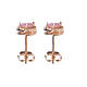 Orecchini cuore rosa AMEN dorato argento 925 s2
