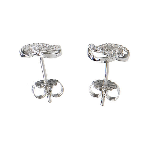 Orecchini argento 925 AMEN cuore intrecciato zirconi 2