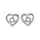 Orecchini argento 925 AMEN cuore intrecciato zirconi s1