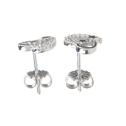 Orecchini cuore e stelle AMEN argento 925 zirconi 2