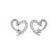 Orecchini cuore e stelle AMEN argento 925 zirconi s1