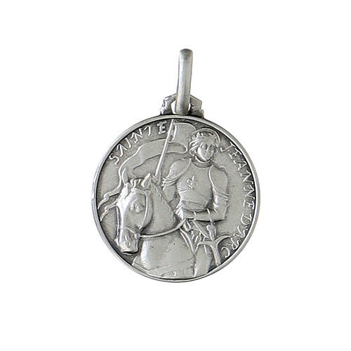 Médaille Sainte Jeanne d'Arc argent 925 2 cm 1