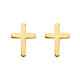 Stud earrings AMEN, cross-shaped, 9K gold s1