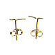 Stud earrings AMEN, cross-shaped, 9K gold s2