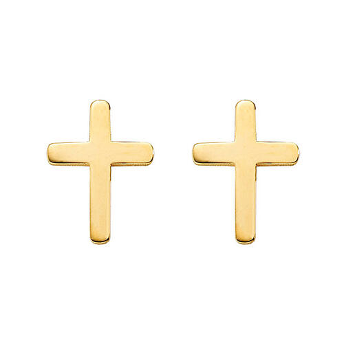 AMEN 9 kt gold cross earrings 1
