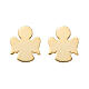 Stud earrings AMEN, angel-shaped, 9K gold s1