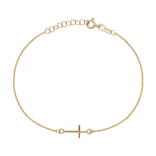 AMEN bracelet with Latin cross, 9K gold 1