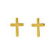 AMEN cross-shaped stud earrings, 9K gold s1