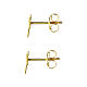 AMEN cross-shaped stud earrings, 9K gold s2