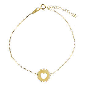 Bracciale cerchio con cuore AMEN oro 9 Kt