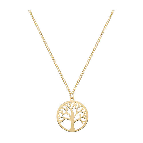 AMEN necklace with Tree of Life medal, 9K gold 1