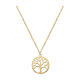 AMEN necklace with Tree of Life medal, 9K gold s1