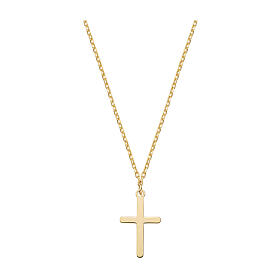 AMEN necklace with cross-shaped pendant, 9K gold
