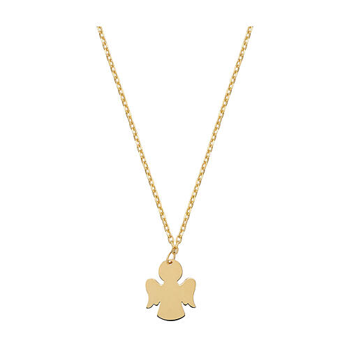 AMEN necklace with angel-shaped pendant, 9K gold 1