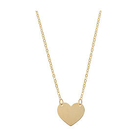 AMEN necklace with heart-shaped pendant, 9K gold