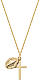 AMEN necklace with cross and Miraculous Medal, 9K gold s1