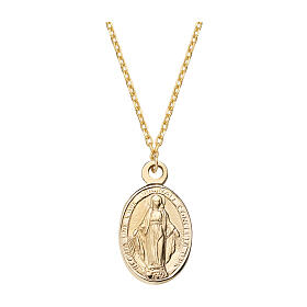 AMEN necklace of 9K gold, Miraculous Medal