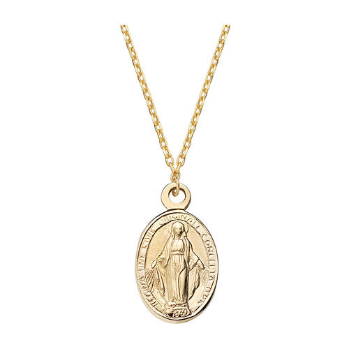 9 kt Gold Miraculous medal necklace AMEN 1