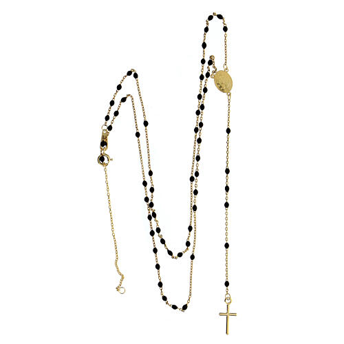 AMEN rosary necklace, 9K gold and enamel 2