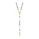 AMEN rosary necklace, 9K gold and enamel s1