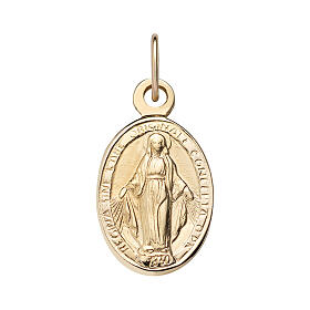 Anhänger, Wundertätige Medaille, AMEN, 375er Gelbgold, 1,1 cm